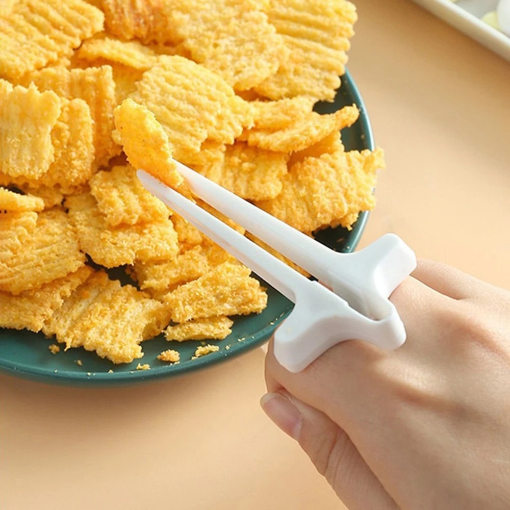 Food Snacks To Eat - Palillos Auxiliares Reutilizables para Dedos, Pinza