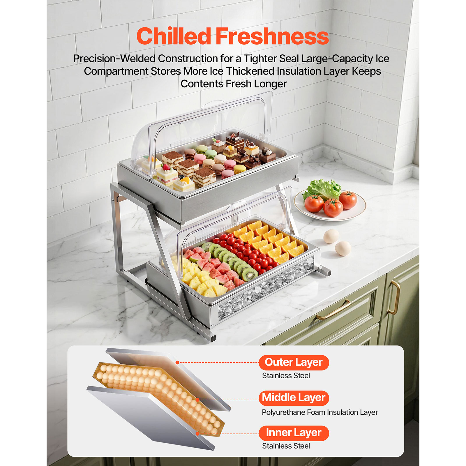 VEVOR Contenedor Expositor de  - Food X reseña y precio