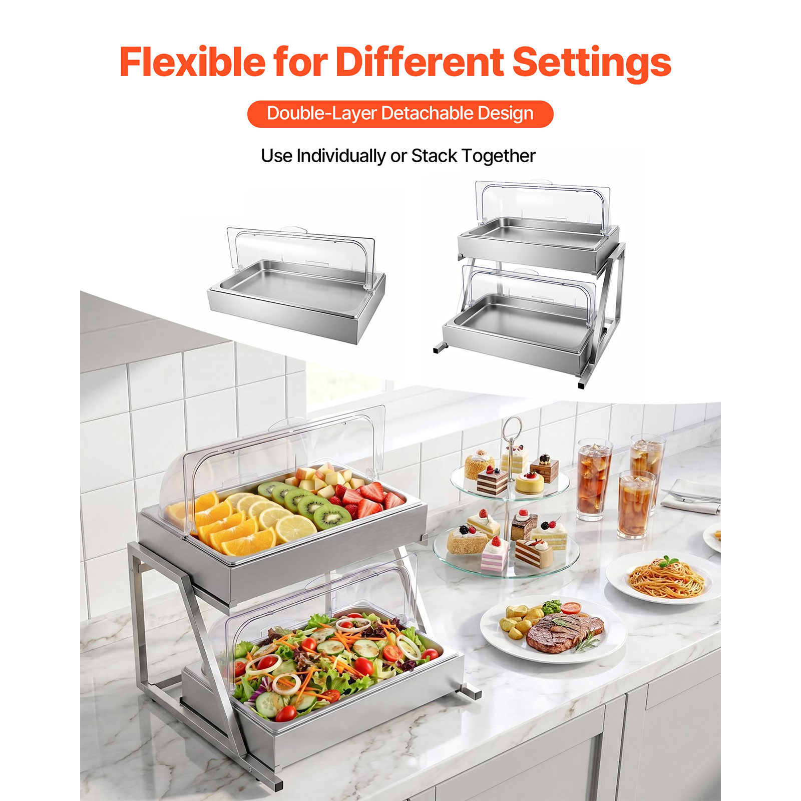 VEVOR Contenedor Expositor de  - Food X reseña y precio